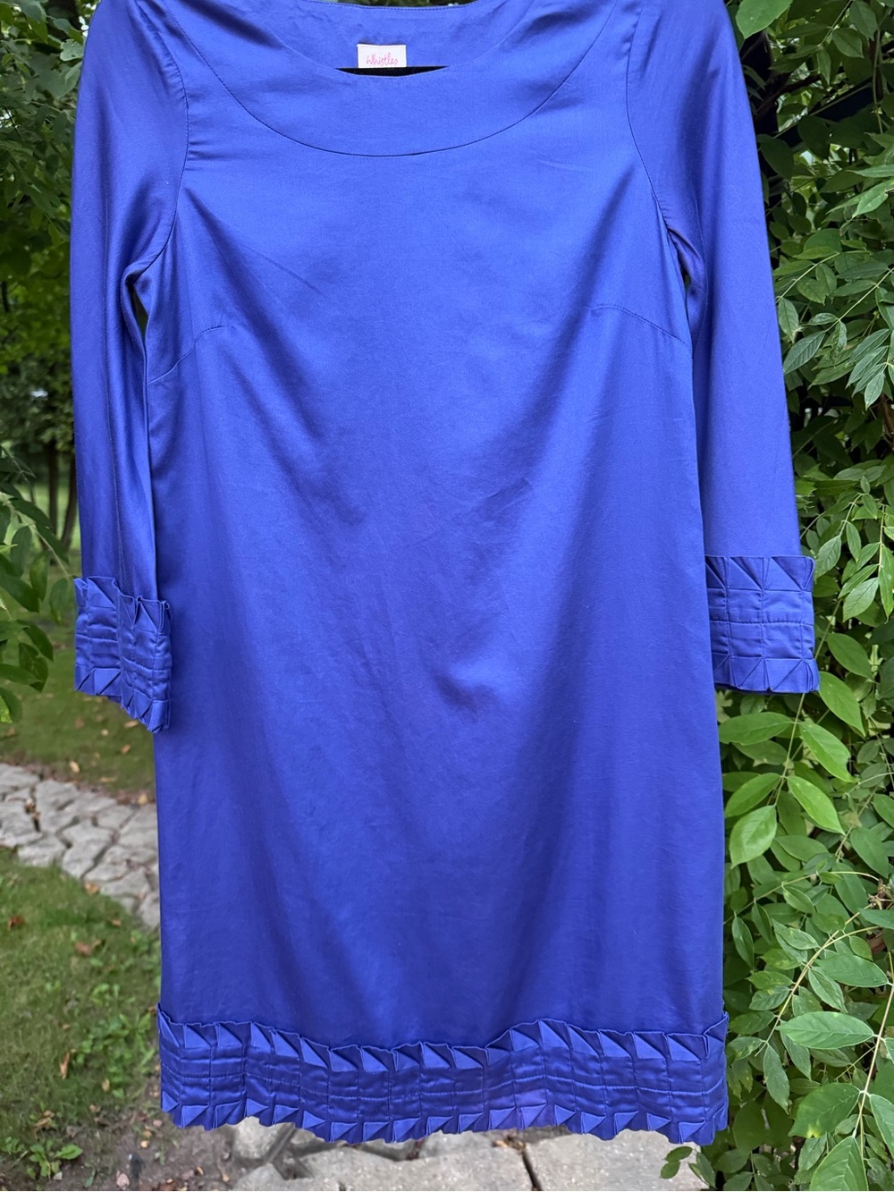 Whistles Cobalt Blue Long-Sleeve Shift Dress